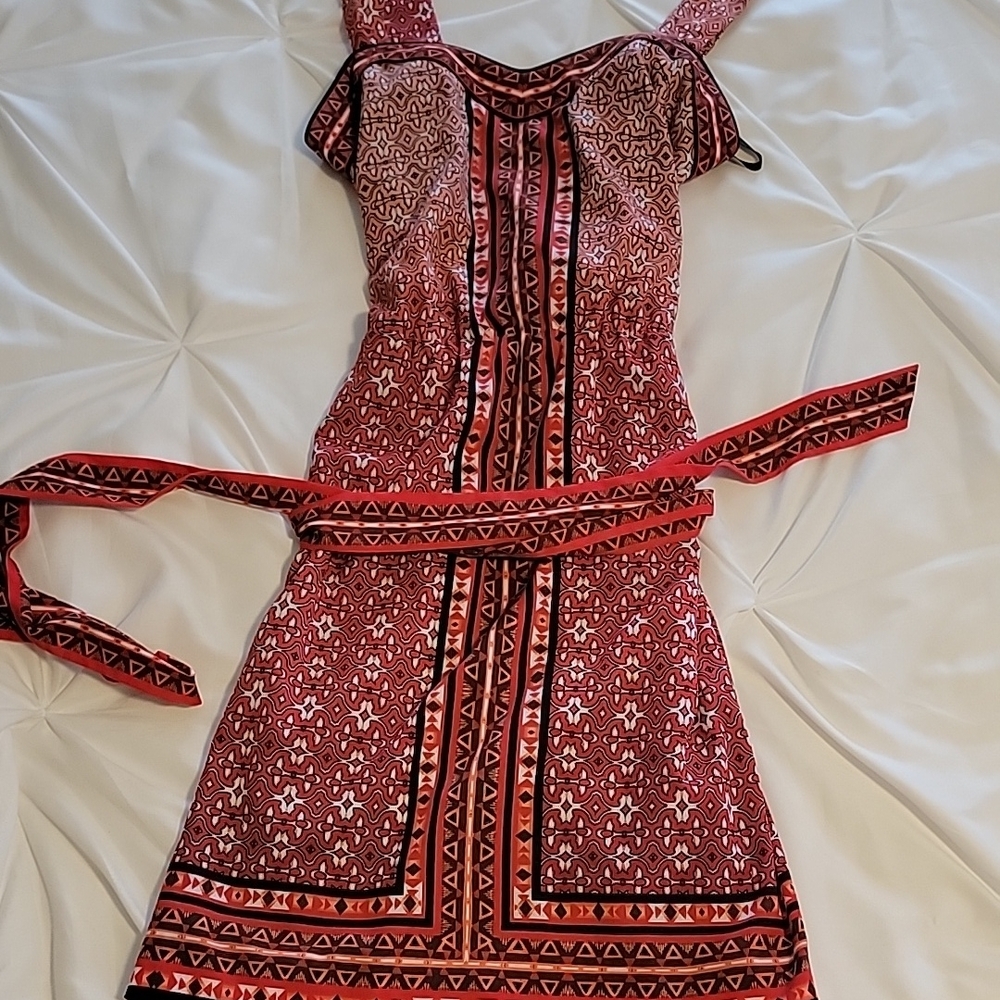 WHBM red Patterned Women's Dress